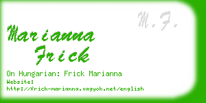 marianna frick business card